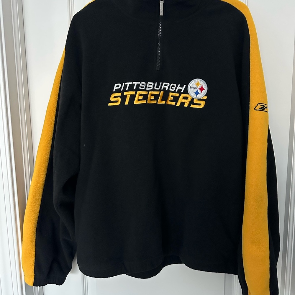 Pittsburgh Steelers Vintage Reebok 1/4 Zip Up Men's Fleece